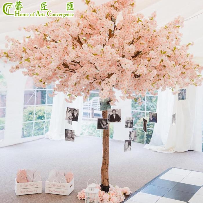 Silk Cherry Blossom Tree Tabletop Centerpiece Display